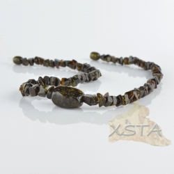 Adults Amber necklaces irregular polished greed